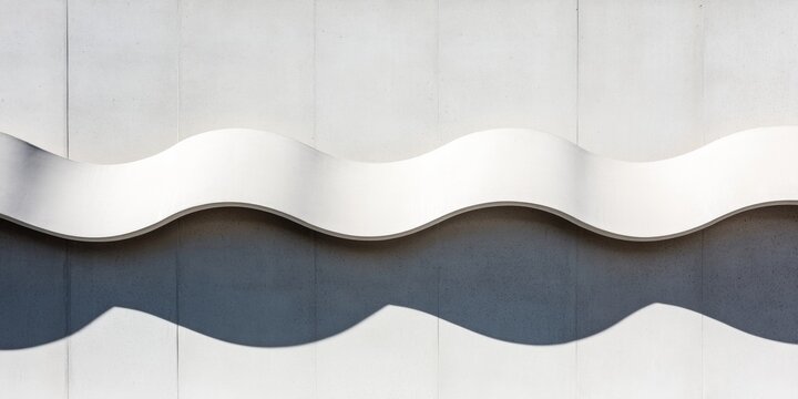 Parametric Architecture Fluid Biomimetic Wall Design - Innovative Spatial Dynamics for Contemporary Minimalist Interiors and Avant-Garde Architectural Visualization