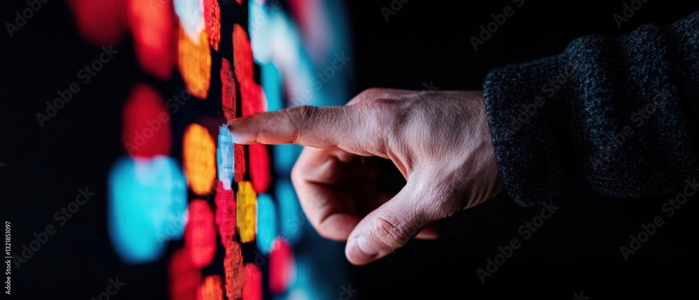 Aufkleber Data-Driven Insights Interactive AI Analytics Dashboard with Immersive Touch Interface - Next-Gen Business Intelligence for Digital Transformation