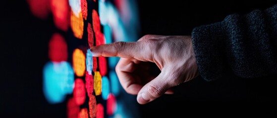 Data-Driven Insights Interactive AI Analytics Dashboard with Immersive Touch Interface - Next-Gen Business Intelligence for Digital Transformation