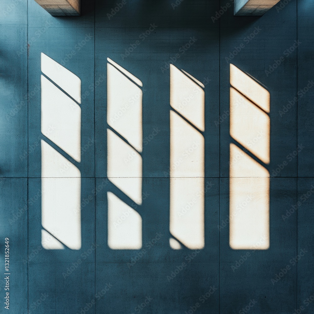 Poster minimal geometric shadows industrial aesthetic meets light design - architectural minimalism explori