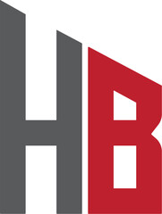 HB logo design. BH logo design. House logo design. Luxury Real estate HB, BH logo design. Financial, Economic, minimalist HB logo design. 