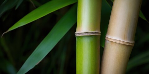 Fototapeta premium Eco-Minimalist Bamboo Macro Sustainable Design Texture Study for Green Living, Biophilic Wellness and Environmental Innovation