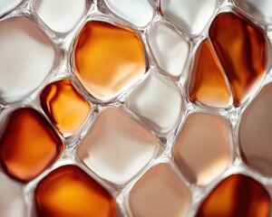 Organic Molecular Fusion Translucent Geometric Abstraction Exploring Innovative Design, Material Science, and Visual Complexity in Modern Architectural Visualization