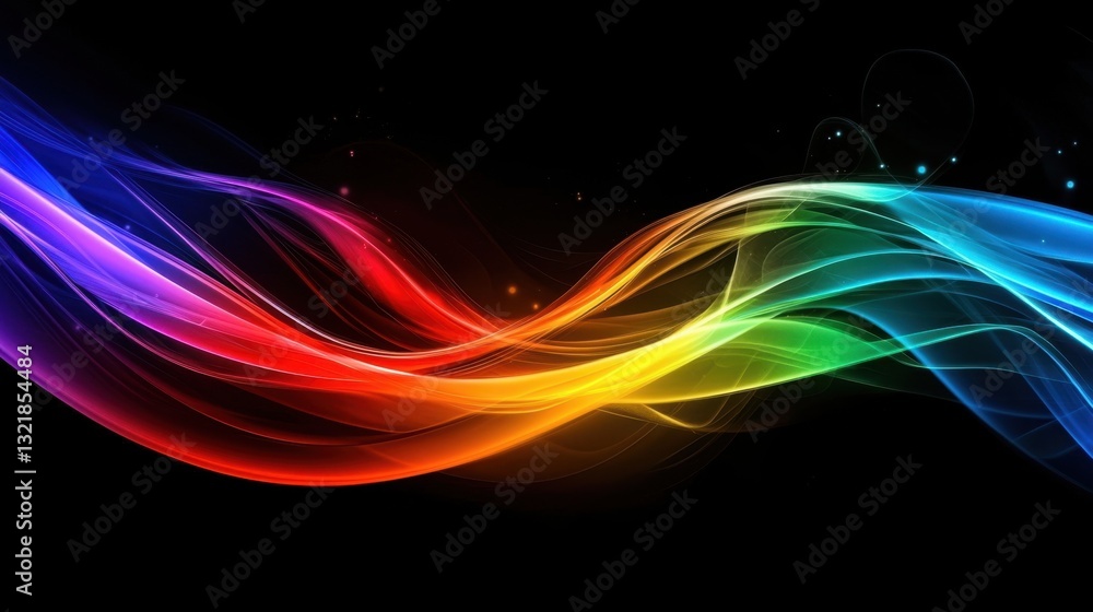 Poster a vibrant abstract background with smooth dynamic curves and subtle gradient transitions, ideal for 
