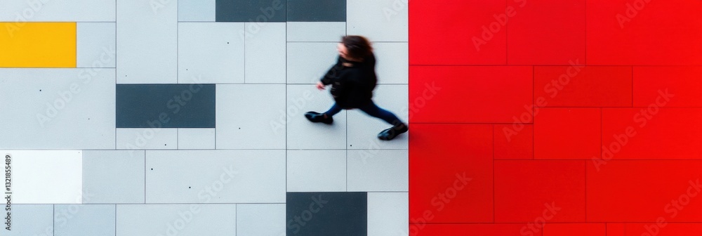 Aufkleber minimalist urban momentum dynamic individual breaking corporate constraints through bold motion desi