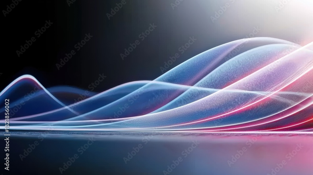 Aufkleber dynamic light waves creating abstract patterns digital art graphic design modern environment aerial 