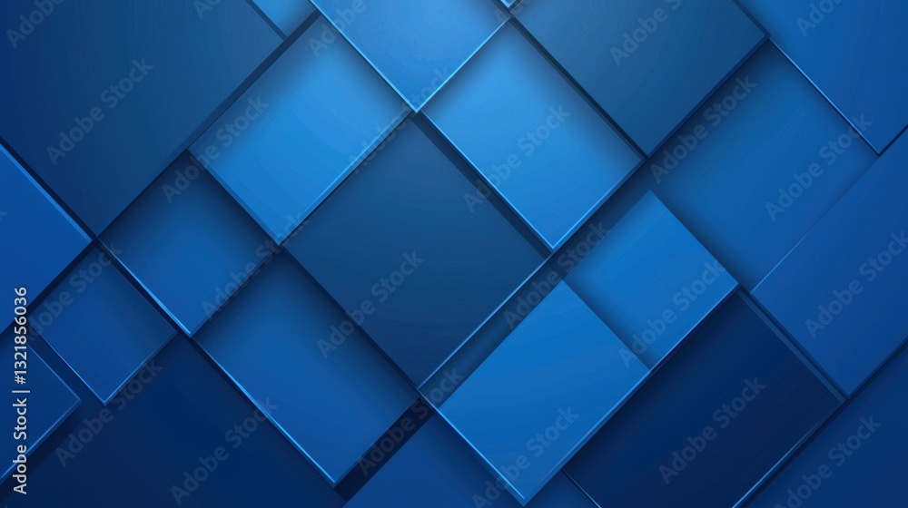 Aufkleber a vibrant blue abstract design featuring sharp metallic edges and geometric precision in a futuristi