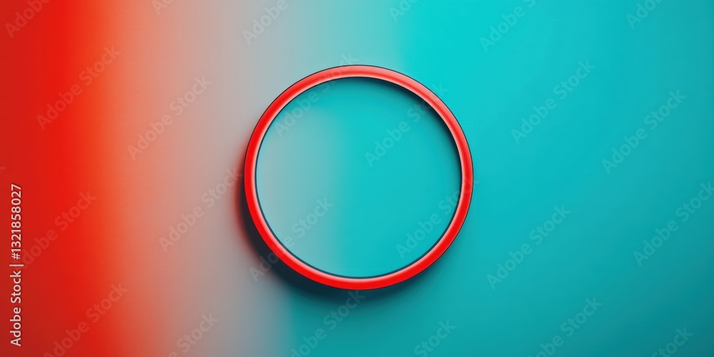 Poster Minimalist Digital News Alert Graphic Dynamic Gradient Circular Interface Showcasing Modern Information Design for Tech-Driven Communication Strategies