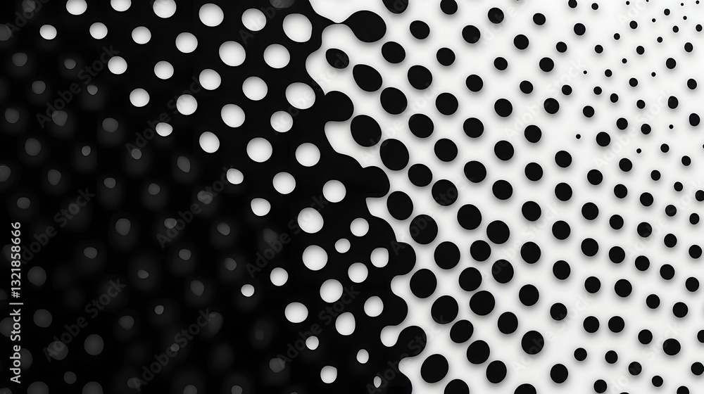Poster retro-inspired bold gradient halftone dotted graphic design pattern