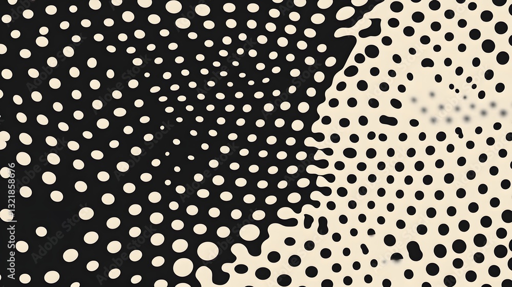 Aufkleber retro-inspired gradient halftone dotted pattern graphic design