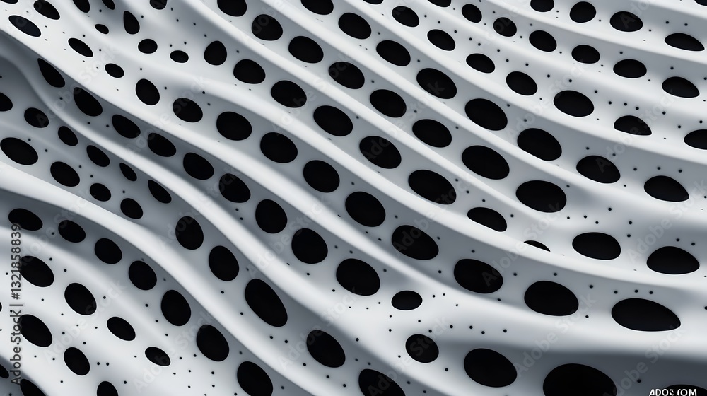 Poster mesmerizing monochrome halftone dot pattern with retro-inspired gradient aesthetic