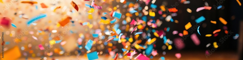 Aufkleber vibrant digital celebration dynamic multicolor confetti performance overlay - immersive event brandi