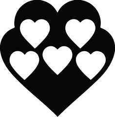 Hearts icon design illustrator 