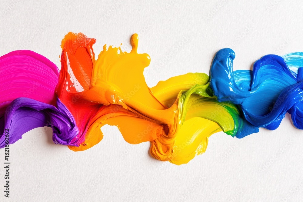 Poster fluid creativity unleashed rainbow paint explosion redefining visual storytelling for digital brandi