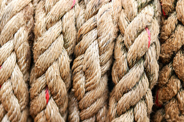 Rope close up in the port of Khulna, Bangladesh