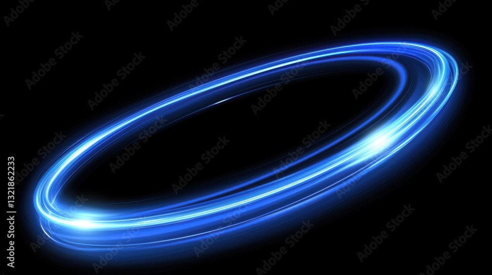 Wall mural abstract neon light trails weave and dance in the darkness, forming a dynamic and visually striking 