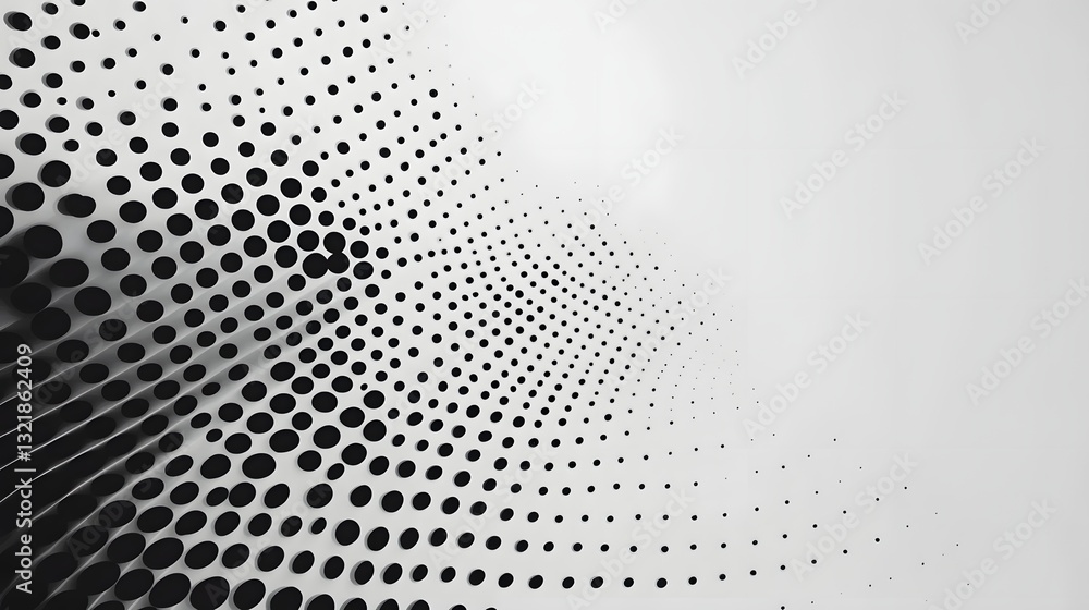 Poster fading dot gradient abstract monochrome background for modern digital design