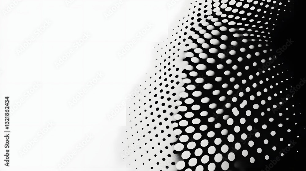 Aufkleber halftone gradient design with fading black dots on white modern abstract background