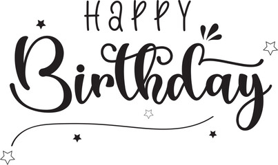 Happy Birthday Typography Design