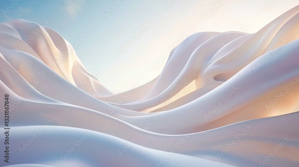 Poster elegant abstract white geometry background with layered platforms and soft gradients, perfect for a 