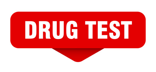 drug test sticker. drug test sign on transparent background