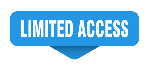 limited access sticker. limited access sign on transparent background