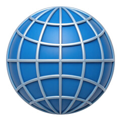 Digital globe icon representing global internet network connectivity