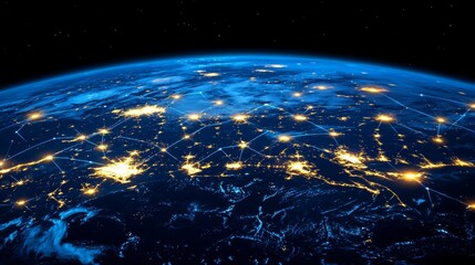 Obraz premium Enhancing cosmic connectivity a high-resolution planetary communication ai network for high fidelity data exchange in space environments