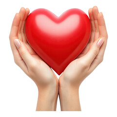Fototapeta premium heart held in hands symbolizes care and support for patients