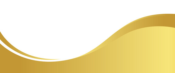 gold wave gradient for banner, golden wavy shape, gold wave curve on white background, golden wave corner shape for banner, stripes ribbon golden graphic, striped gold gradient luxury