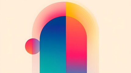 Gradient-Infused Abstract Poster with Fluid Color Transitions and Minimalist Layout