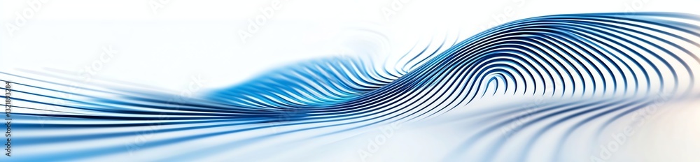 Poster a captivating abstract design featuring dynamic blue lines that create a sense of movement and flow.