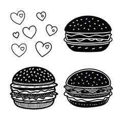 vector illustration of a hamburger