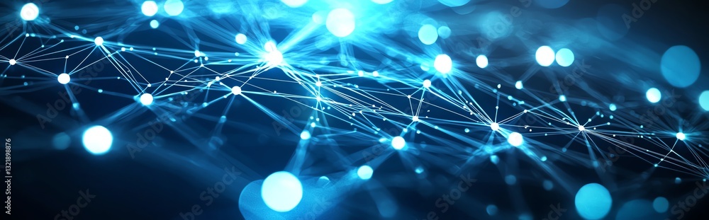 Aufkleber a stunning visual representation of connectivity, showcasing luminous nodes and interwoven lines. th