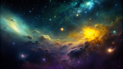 Fototapeta premium Space background realistic starry night milky way and stardust color galaxy