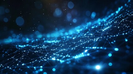 Futuristic Digital Data Stream Tech Background for Cyber Projects