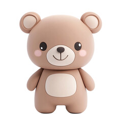 Obraz premium Adorable 3D teddy bear smiling sweetly a cute friend