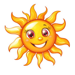 A cheerful smiling sun happy sunny day
