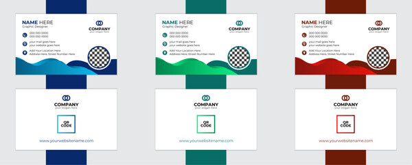 Creative and elegant clean business card design vector template with image and company logo. Professional visiting card vector design template.