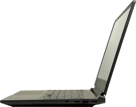 modern laptop computer with blank screen isolated.