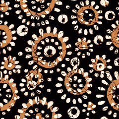 Abstract batik tie-dye textile pattern - Illustration	
