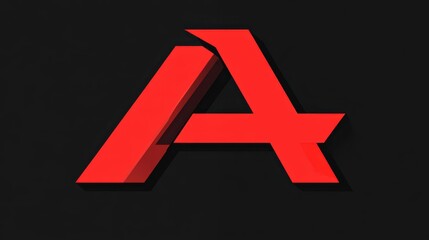 Obraz premium A bold 3D red letter 