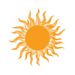 Bright Sun Icon with Radiant Glow – Clean and Modern Vector Design