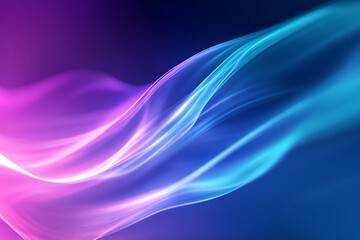 Naklejka premium Abstract Digital Light Streaks – Futuristic Blue & Violet Flowing Background