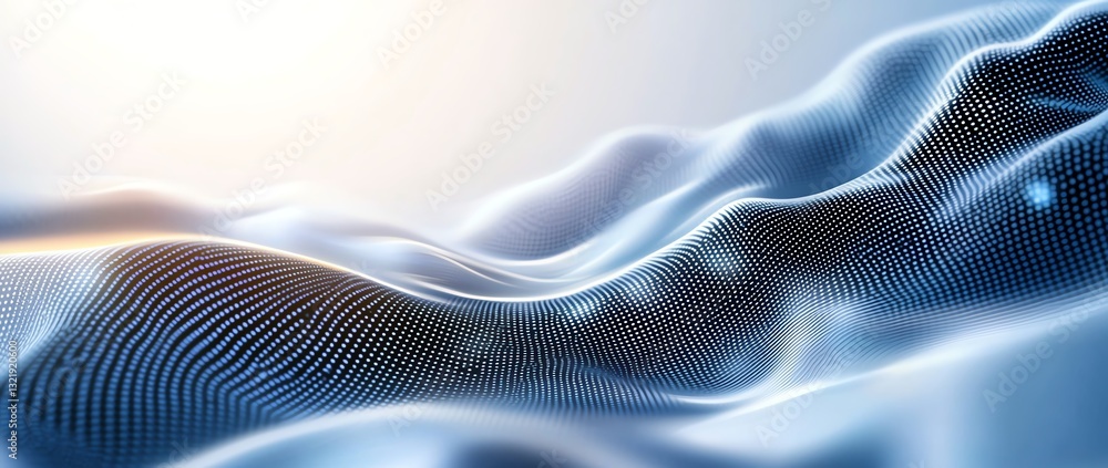 Poster a stunning abstract wave pattern featuring smooth curves and a blend of light and shadow. this image