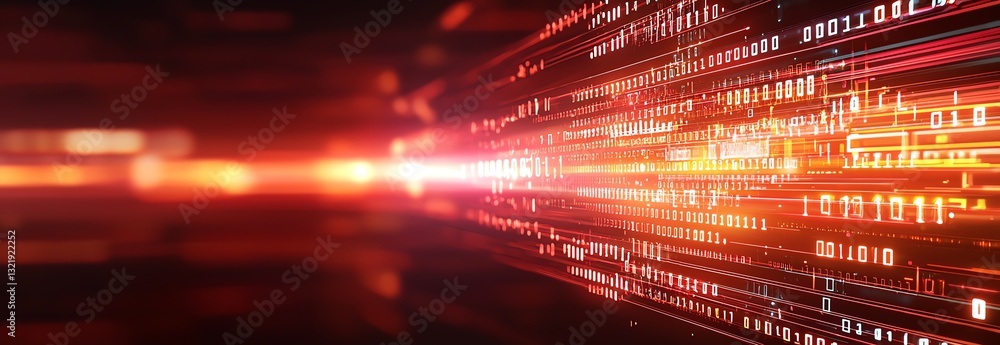 Poster a dynamic abstract background showcasing vibrant lines of digital data. the composition symbolizes s