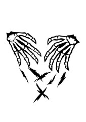  griffes squelette main trace