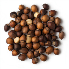 Obraz premium Different Nuts Pile top view 