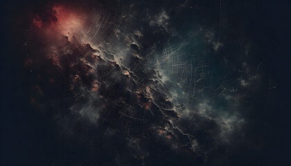 Fototapeta premium Lens Optical Flare Glare Grunge Scratches and Dust Film Noise Grain Overlay Red Effect Vintage Retro Abstract Bokeh and Light Leaks with Retro Camera Defocused Blur. Screen Overlay Mode for Photo edit