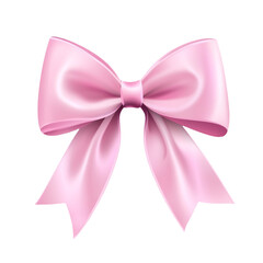 A pretty pink satin ribbon bow so elegant and delightful